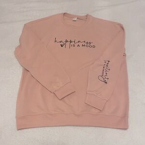 Happiness Is A Mood Pink Sweater
